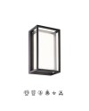 CHAMONIX * APLIQUE EXTERIOR GRIS OSCURO  LED IP65   - 9W - CCT 2700K-3200K-4000K
